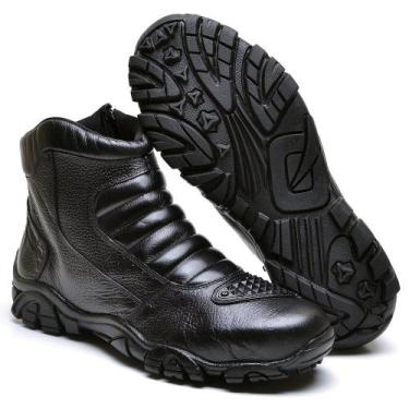 Imagem de Bota Tenis Coturno Adventure Motociclista Cano Curto Em Couro - Fulgor