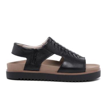 Imagem de Sandalia Chinelo Conforto Anatomico Ortopedica Com Ziper Salto Baixo C