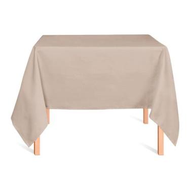 Imagem de Toalha de Mesa Quadrada em Oxford Bege Areia, 1,50 x 1,50