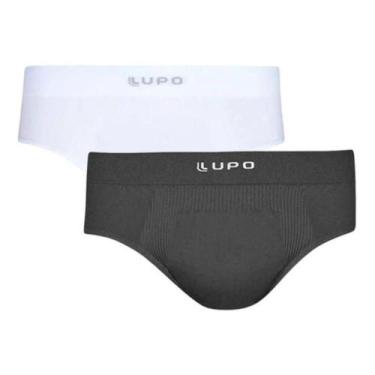 Imagem de Kit 2 Cueca Masculina Slip Lupo Modal Sem Costura 681 Premium, Branco,