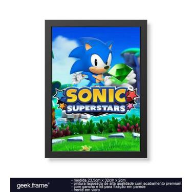 Imagem de Quadro Decorativo Presente Gamer Sega Sonic SuperStars geek.frame