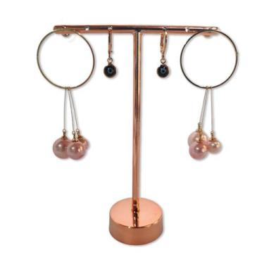 Imagem de Expositor Brinco Metal - ROSE - GRANDE - 6 furos - J&F