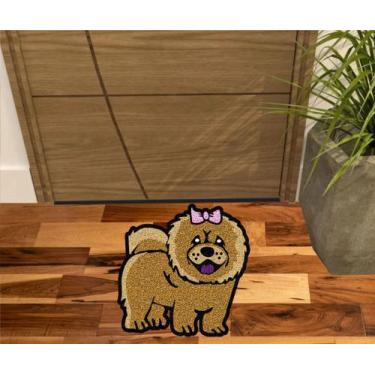 Imagem de Tapete Capacho Cachorro Dog Chow Chow No Formato 60X60 cm. - ZAP TAPET