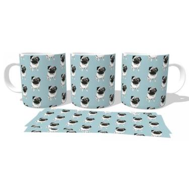 Imagem de Caneca Cerâmica copo Pugs wallpaper - Empório Dutra