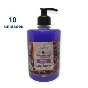 Imagem de Kit 10 Sabonete Líquido Jabuticaba 500ml com Hidratante PH Antialérgic