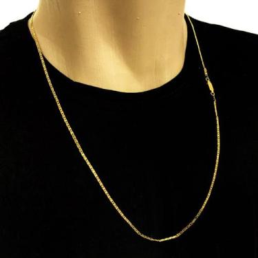 Imagem de Cordão Piastrine Corrente Masculina 2mmBanhada Ouro 18k - ALRA SEMIJOI