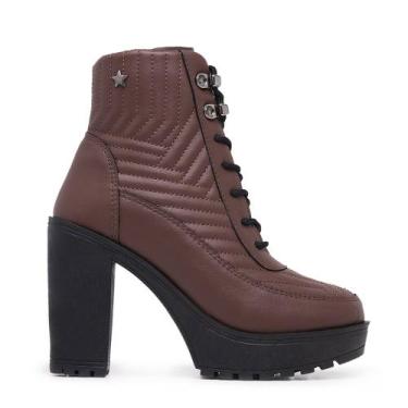 Imagem de Bota Coturno Cano Alto Confortável Solado Tratorado Feminino 11715 - G