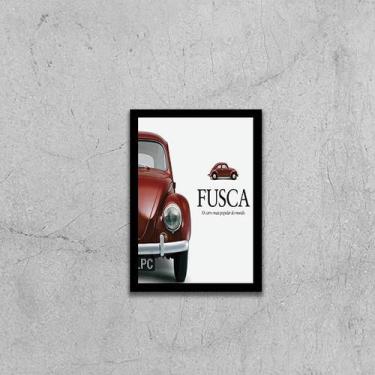Imagem de Quadro Propaganda Fusca Vintage 33x24cm - com vidro - Quadros On-line,