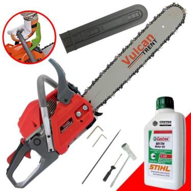Imagem de Motosserra Profissional Vulcan VSL550P 2T 55CC Com Sabre de 18" e Mola