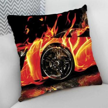 Imagem de Almofada Decorativa 40x40 Cheia Personalizado Carro Tunado Tunnig Fire