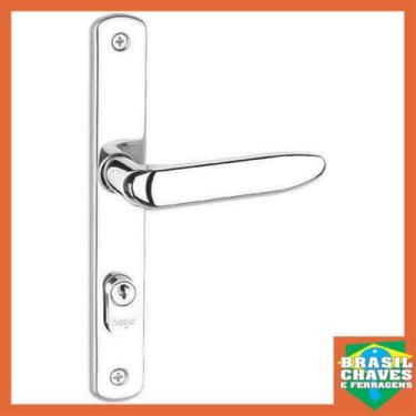 Imagem de Fechadura de Perfil Externa BERLIN Cromada Maçaneta Alavanca 26346B 23
