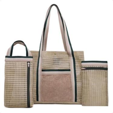 Imagem de Kit Bolsa de Praia Feminina Conjunto Bolsa com Necessaire - Bless Aces