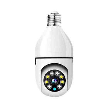 Imagem de Câmera de Segurança Wi-Fi 5G E27 - Visão Noturna, Zoom e Rastreamento 