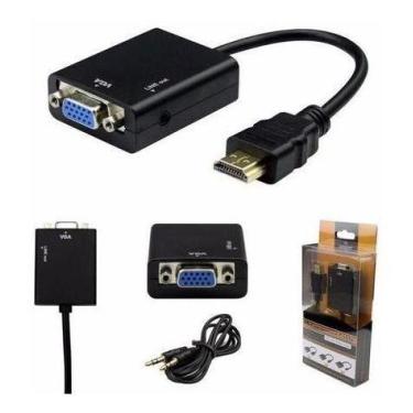 Imagem de Cabo Adaptador Conversor Hdmi Para Vga Hdmi2vga Pc Notebook - alfashop