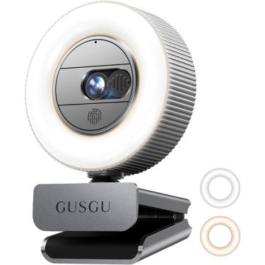 Imagem de Webcam gusgu G910 2.5K Quad HD para pc com microfone, luz e capa