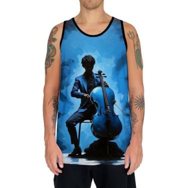Imagem de Camiseta Regata Tshirt Instrumento Corda Violoncelo Arte 1 - Enjoy Sho