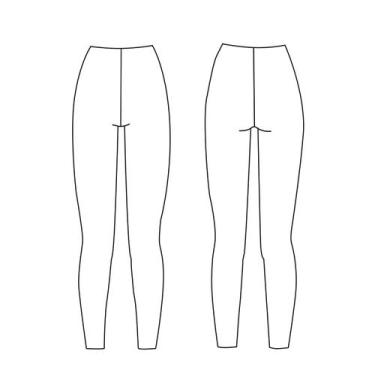 Imagem de Molde base malha para legging sem costura lateral tamanho 36 ao 54 by 