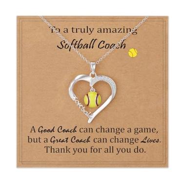 Imagem de Lydow Colar de voleibol/softbol/basquete/beisebol, presentes para adolescentes, acessórios esportivos, aniversário, Natal, Dia dos Namorados, joia para sua mãe, 40,6 cm + 7,6 cm, Latão, Sem Pedra