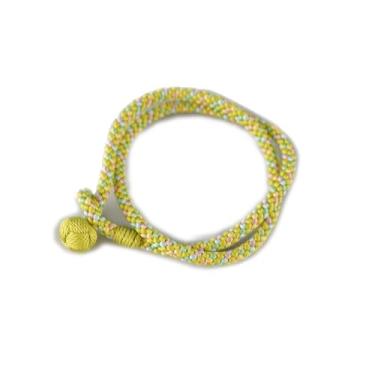 Imagem de 京都あさひ屋 KYOTO ASAHIYA Pulseira trançada de seda japonesa vermelha Kumihimo para homens e mulheres, pulseira dupla trançada, pulseira quimono feita à mão, presente unissex, Wrist size : 15cm (5.3in