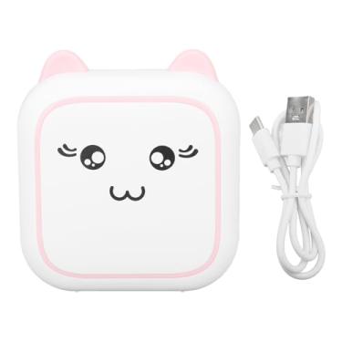 Imagem de Mini impressora Vomeko, impressora térmica preta e branca, impressora portátil sem tinta, conexão BT 800mAh, impressora portátil de alta velocidade e baixo ruído para etiquetas, (Pink)