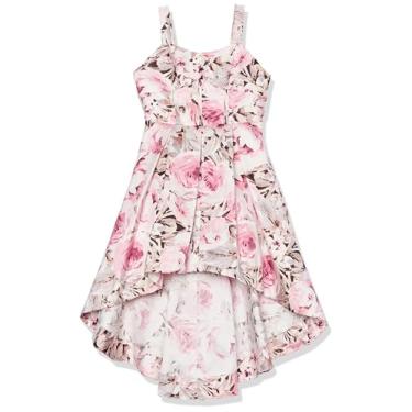 Imagem de Speechless Vestido de festa Mikado de comprimento longo sem mangas para meninas, Blush floral, 12