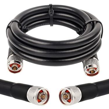 Imagem de Cabo de extensão coaxial de baixa perda KMR400 de 3 m (50 Ohm) N macho para N macho conectores coaxiais para uso 3G/4G/5G/LTE/GPS/WiFi/RF/Ham/rádio para antena ou amplificador de sinal de telefone