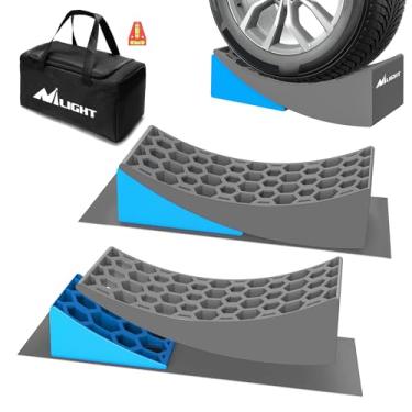 Imagem de Nilight Blocos de nivelamento de campista, sistema de nivelamento para reboques de viagem de eixo duplo único, adequado para mais tipos de pneus, 2 pacotes