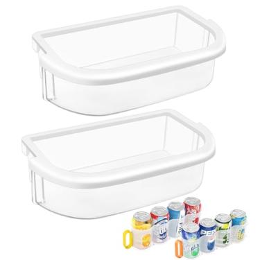 Imagem de (Pacote com 2) WPW10289497 atualizado, prateleira de compartimento de porta de geladeira compatível com prateleira de porta de geladeira Whirlpool WRF535SWHV WRF535SMBM, para W10289497 Whirlpool