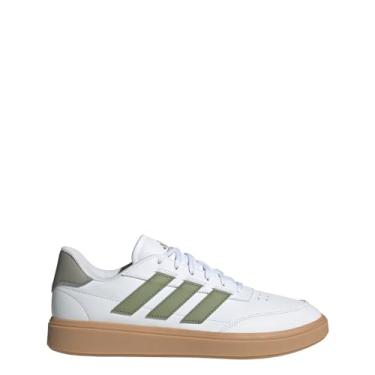 Imagem de adidas Tênis masculino Court Block, Branco/barraca verde/oliva Strata, 40