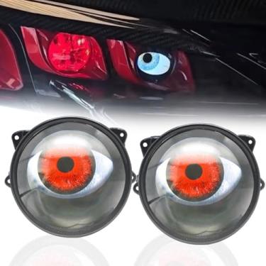 Imagem de Farol estéreo 3d para carro Devil Eye Demon Evil Eyes, luz USB LED dinâmica Devil Eyes para carros, farol de luz LED Devil Eyes 12v para qualquer modelo de carro, mini lâmpada de projetor (2 peça