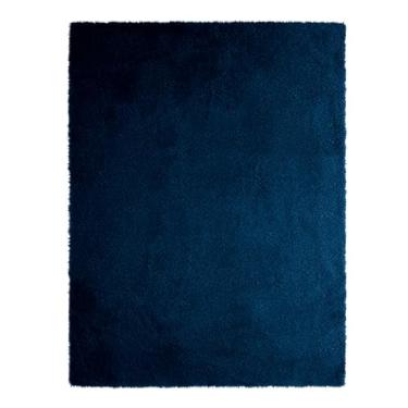 Imagem de Tapete Quarto e Sala Peludo Antiderrapante Luxo 1,40x2,00 Macio 100% Poliéster Jolitex Melody (Azul)