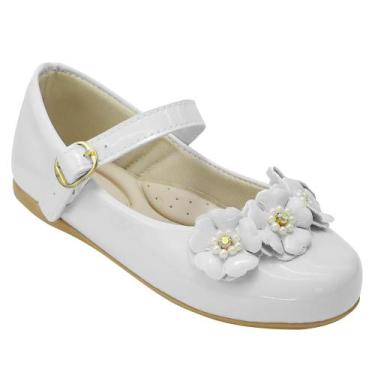 Imagem de Sapatilha Infantil Menina Flor Rosa 2006 - B2A KIDS, 25, Branco