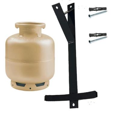 Imagem de Suporte De Parede Suspenso Aço Para Botijão De Gás Cozinha - MANU AMBI