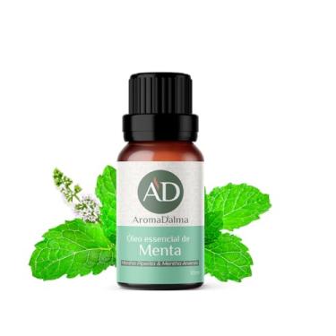 Imagem de Óleo Essencial De Menta 100% Puro - 10ml - Ideal Para Difusor, Aromaterapia e Cuidados Com o Corpo I Aroma Mentolado e Refrescante I Aroma D'alma