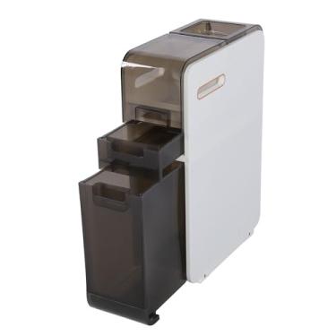 Imagem de Armário de Armazenamento do Banheiro, Caixa de Organizador de Armazenamento Esbelta do Piso Com Rodas de Rolamento Grande Capacidade de Rolamento Prateleiras de Armazenamento de