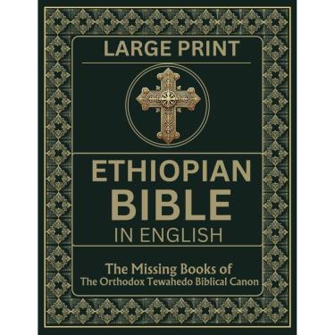 Imagem de Livro: Bíblia etíope em inglês, letras grandes, livros perdidos
