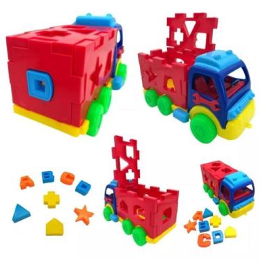 Imagem de Carrinho Caminhão Didático Menino Bebê Brinquedo Educativo - Mili Mult