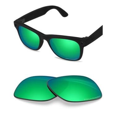 Imagem de BLAZERBUCK Lentes de reposição polarizadas anti-sal para RayBan Meta Wayfarer RW4006 50 mm - Verde esmeralda