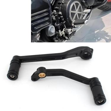 Imagem de FINMOKAL Pegs de alavanca de câmbio para motocicleta, kit de pedal de braço de freio compatível com Yamaha V-max 1200 1985-2007 preto