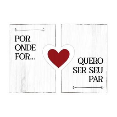 Imagem de Conjunto de Placas Decorativas Quarto de Casal Amor - Estúdio Amora