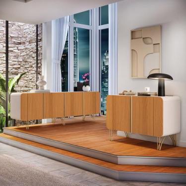 Imagem de Conjunto Buffets Sala de Estar Benvenuto/Saluti MDP/MDF Pés em Aço Off