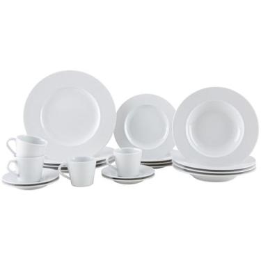 Imagem de Aparelho de Jantar e Chá 20 Peças Tramontina Redondo de Porcelana Bran
