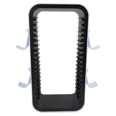 Imagem de Rack de armazenamento de disco de jogo, discos de jogo grande torre de armazenamento ABS fácil para o quarto (branco)