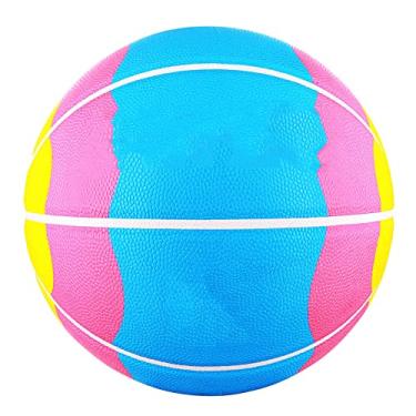 Imagem de Sporting Goods Bola de basquete para crianças, profissional ao ar livre, interior, tamanho juvenil, basquete, tamanho oficial 5, feita para uso interno e externo (azul)