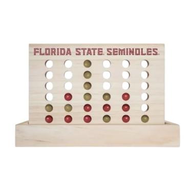 Imagem de Rico Industries NCAA Mini Travel Team 4 in A Row Mini Game- Wooden, Team Colors, 5.5" x 8" (Florida)