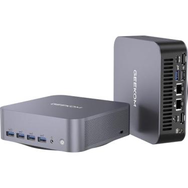 Imagem de GEEKOM Mini PC GT1 Mega AI, processador Intel Core Ultra U9-185H de 14ª geração (16C/22T, até 5,1 GHz), SSD PCIe Gen4 DDR5 de 32 GB, mini computadores desktop Windows 11 Pro, WiFi 7/BT 5.4/Dual 2.5G
