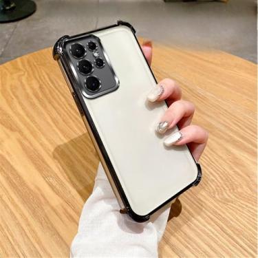 Imagem de Capa de celular transparente com revestimento de glitter gradiente para Samsung Galaxy S24 S23 S22 Plus Ultra S20FE S21FE Note 20 Ultra à prova de choque, 8, para Samsung S22