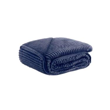 Imagem de Cobertor Blanket Lugano Sherpa King 260x240cm - Kacyumara - Azul Marinho