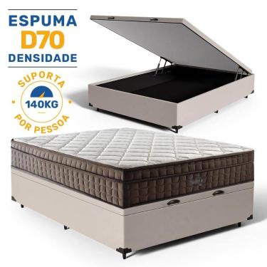 Imagem de Cama Box Baú com Colchão de Espuma D70 Pillow In Ultra Dream Anjos Casal 138cm