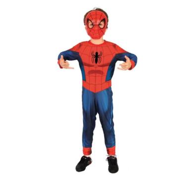 Imagem de Fantasia M Homem Aranha Classica - Novabrink 7308